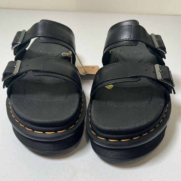Dr Martens MYLES BRANDO LEATHER BUCKLE SLIDE SANDALS - Picture 8 of 8